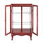 Armoire vitrée 2 portes avec portes en verre trempé, armoires de cuisine avec panneau arrière en miroir et tablettes réglables, vitrine Ed pour la maison, ampoule de bureau incluse -842160395