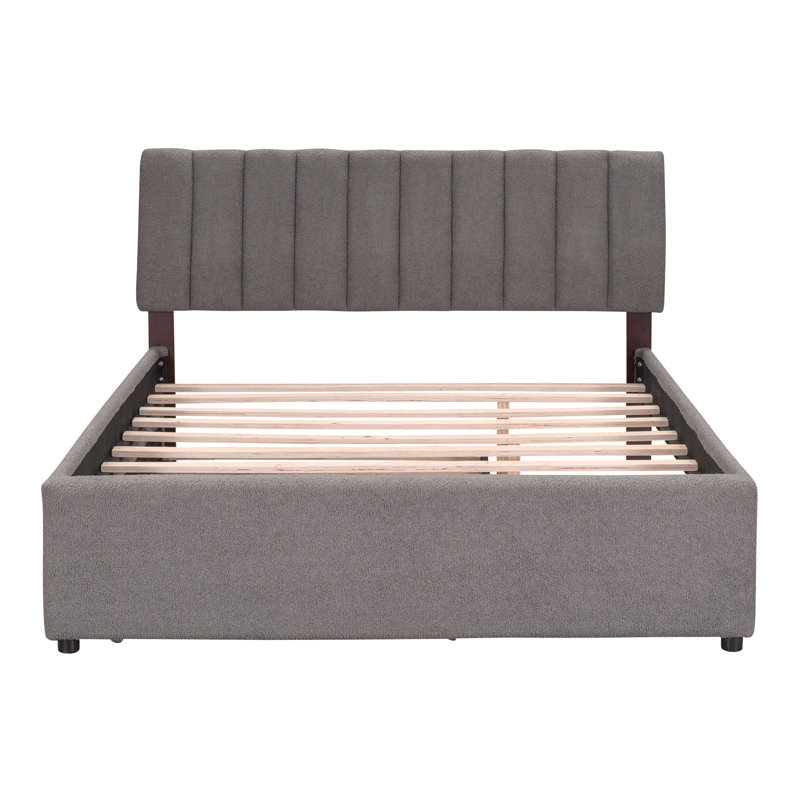 Lit plateforme tapissier Teddy