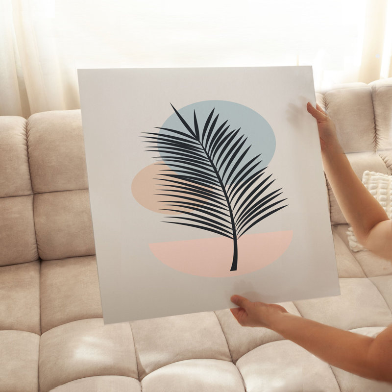 «Botanical Palm Leaf II», reproduction d'art sans cadre, H 12 po x l 12 po