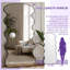 Miroir autoportant pleine longueur, miroir de plancher moderne ondulé avec support pour chambre à coucher, salon, vestiaire, couloir-1033351678-1033351676