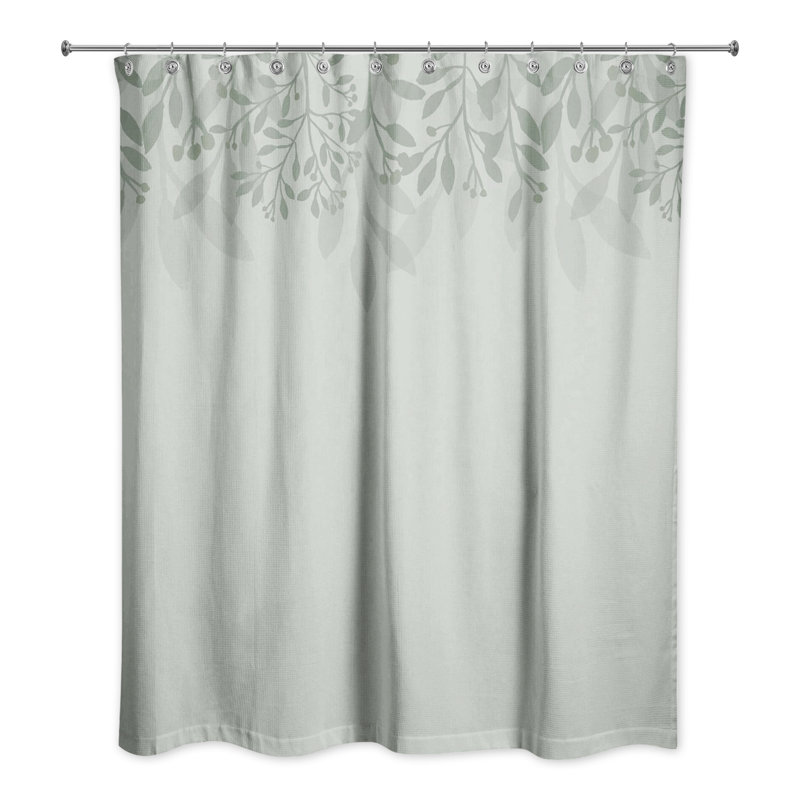 Floral Shower Curtain, Green