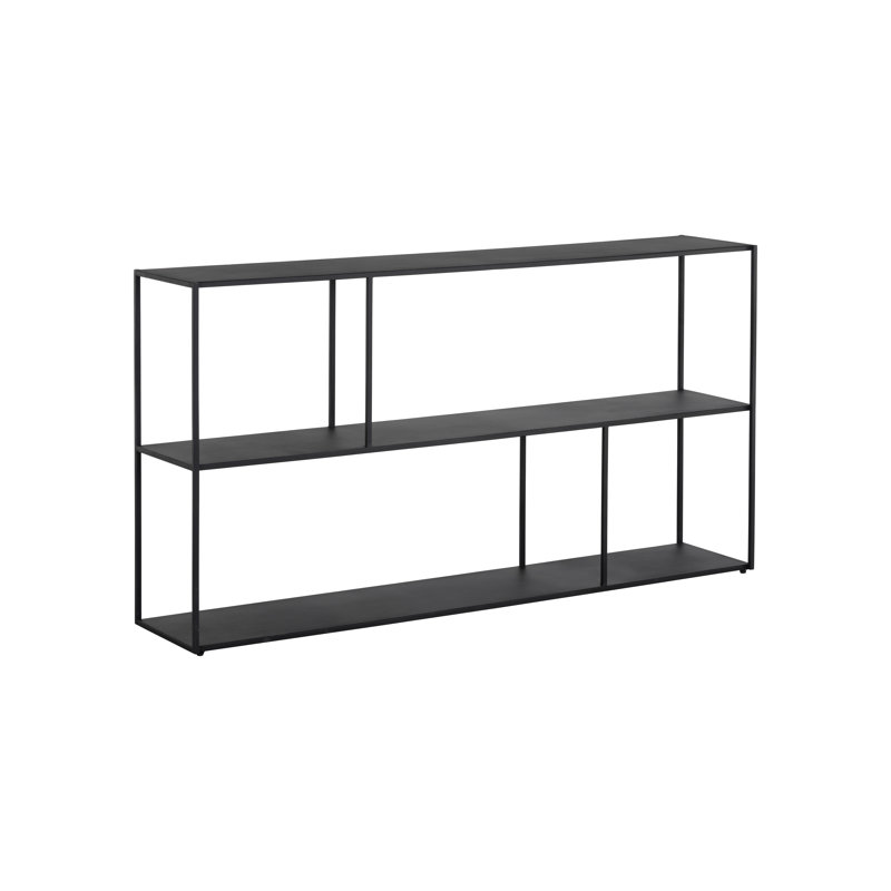 Eiffel Bookcase, (2 Shelves) 31" H x 60" W x 12" D, Black
