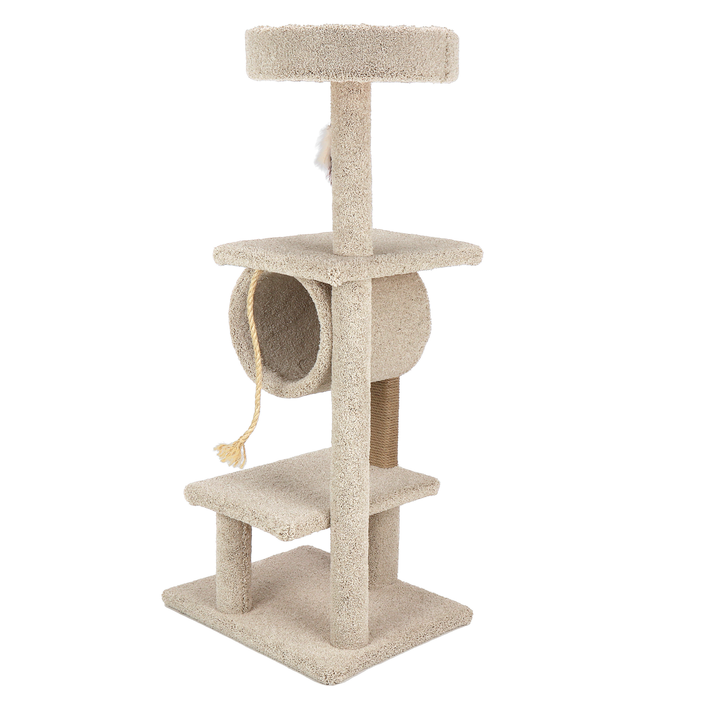 Whisker city deluxe cat shop home with jute rope