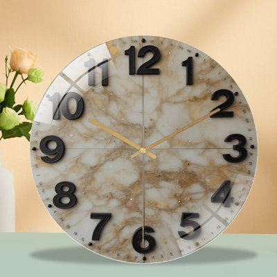 Horloge murale en marbre Elegant
