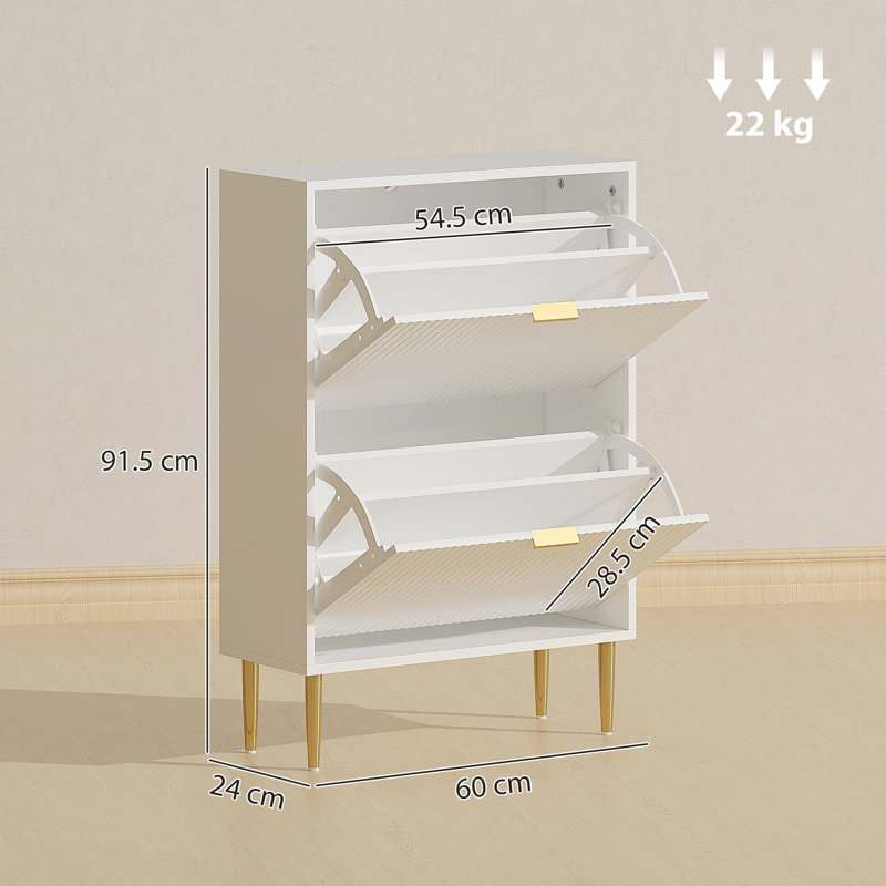 12 Pair Flip Down Shoe Storage