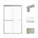 Frederick 45.75'' - 47'' W x 76'' H Bypass Semi-Frameless Shower Door with Frosted Glass
