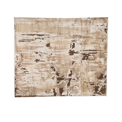 Abstract Area Rug in Camel