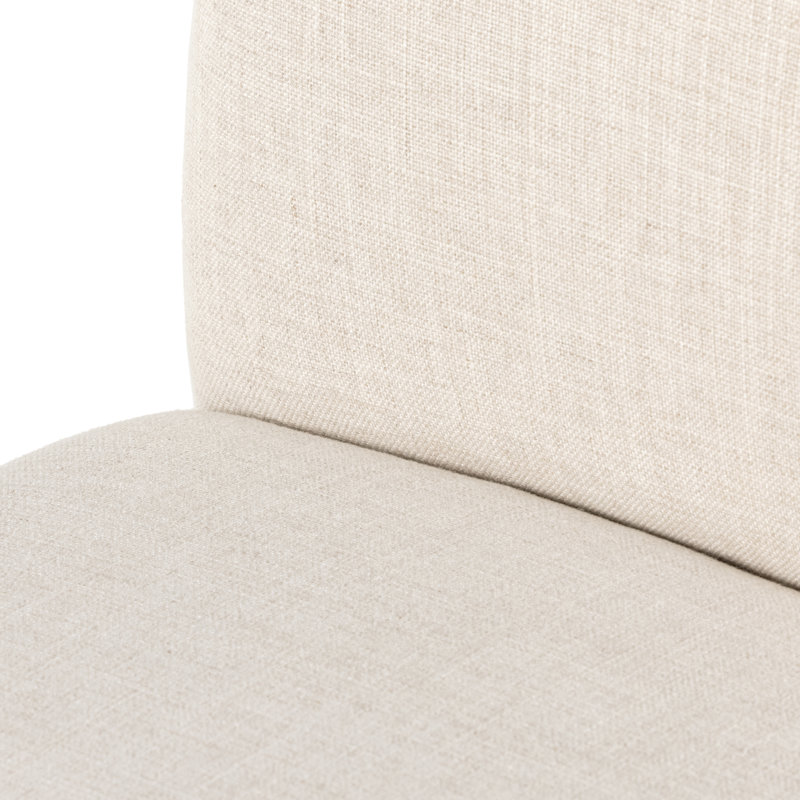 Monza Upholstered Dining Chair, Mixt Linen Natural