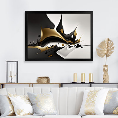 «Cournoyer Gold and Black Wave II», reproduction sur toile
