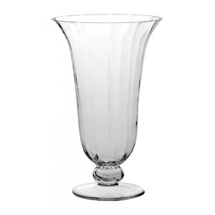 Vase en verre 18 "H piédestal