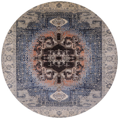 Tapis oriental gris / bleu