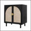 Armoire 2 portes avec tablettes réglables, dispositif anti-déversement et rotin résistant à l'humidité pour la chambre à coucher, le salon et le bureau