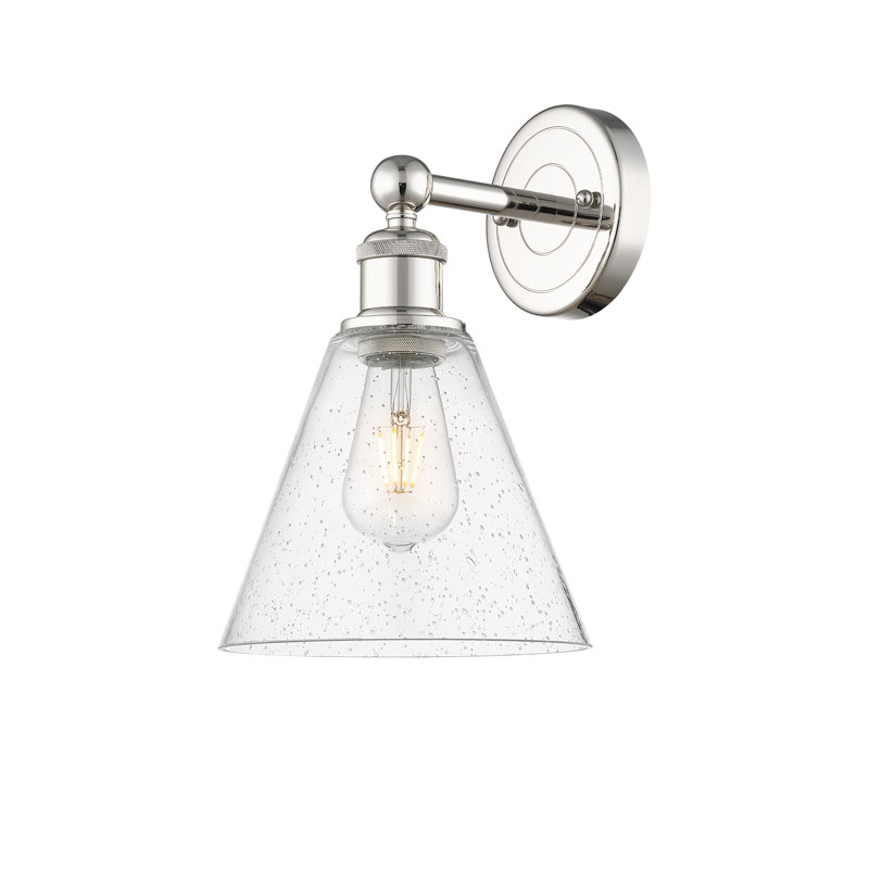 Beva Steel Armed Sconce, Polished Nickel