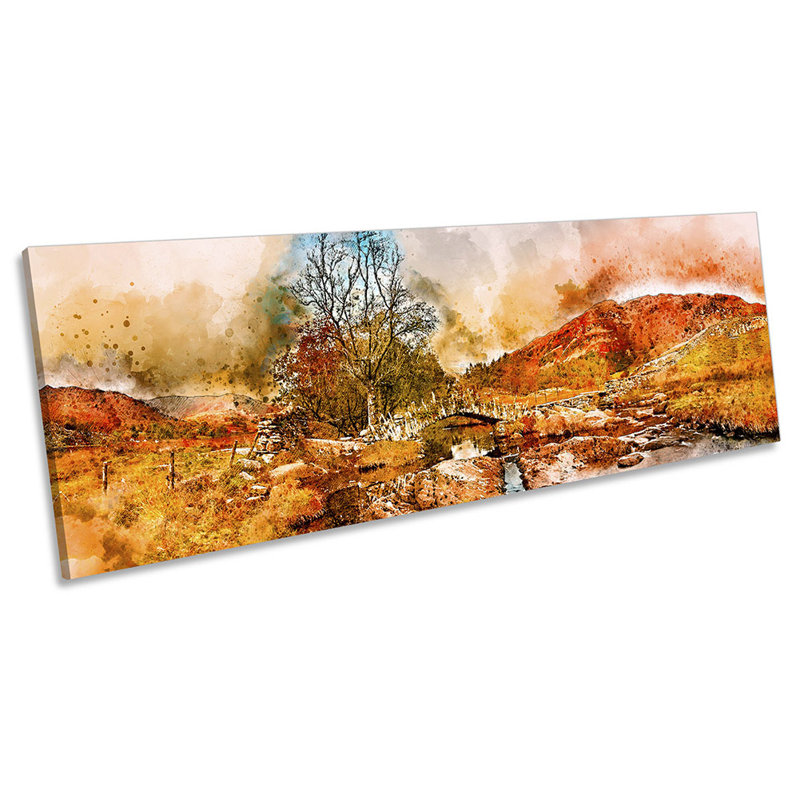 Slater's Bridge Lake District - Wrapped Canvas Panoramic Print, 60.96cm H x 182.88cm W