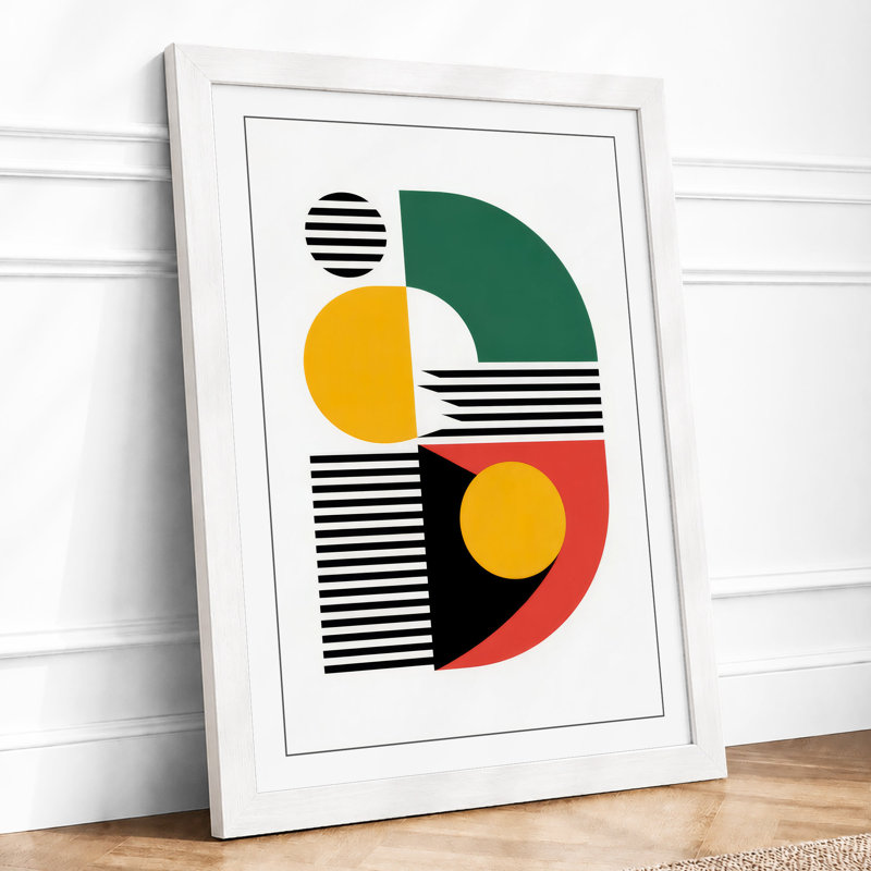 Alphabet Forms Geometric - Print, A1 - 84.1 x 59.4 cm, White