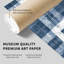 Motif à carreaux abstrait bleu II, reproduction d'art moderne sans cadre-152324257