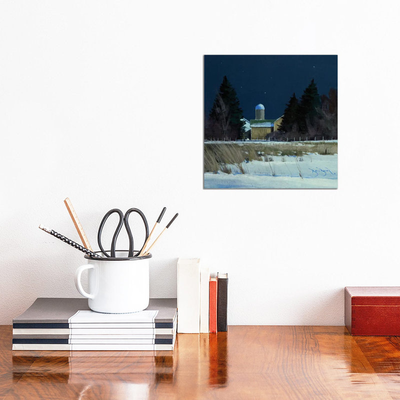 Rush River Township Nocturne by Ben Bauer - Wrapped Canvas Painting, 30.48 cm H x 30.48 cm W