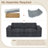 Boneless Wide Corduroy Compression Modular Upholstered Sponge Sofa Cloud Boneless Loveseat Sofa With No Assembly Required-2119784589