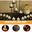 50 Pack Realistic and Bright Flickering Battery Operated Flameless LED Tea Lights Candles, 200+ tealights Electric Fake Candles for Halloween Weddings Festivals Decoration in Warm White