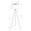 Lighting, H 63 po, lampe sur pied, métal noir, abat-jour ivoire / crème, contemporain