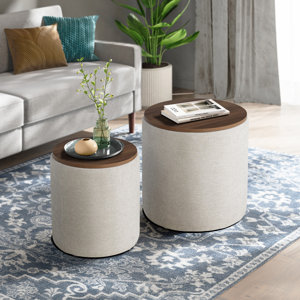 Barnnett Storage Ottoman Linen Set of 1 