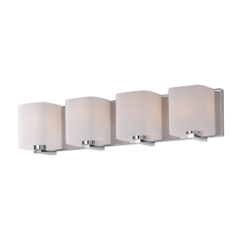 Aubepine 4-Light Dimmable Bath Bar, Polished Chrome