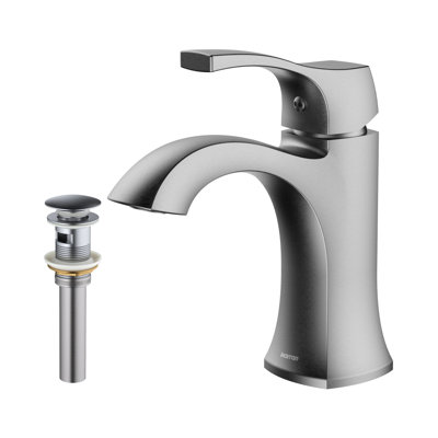 Single-Hole Single-handle Bathroom Faucet with Drain Assembly