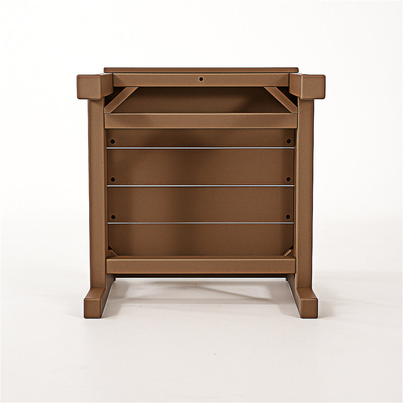 Ensemble de 2 chaises d'extérieur sans accoudoirs, Brun
