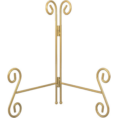 Plate Stand, Decorative Holder For Displaying Platters, Heavy Duty Metal Easel Stand For Picture, Photo Frame, Books And Round Objects