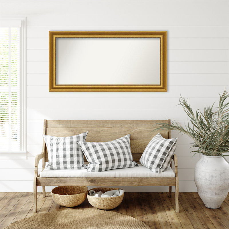 Miroir de salle de bain Jashawna, 26,75 po x 51,75 po, Doré