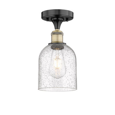 Edison - Allysson - Plafonnier semi-encastré 6 po 1 lumière - Abat-jour granuleux