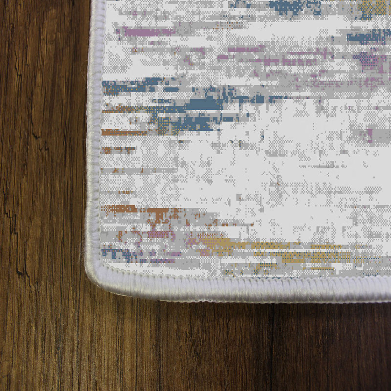 Premium Polyester Area Rug (5.2 x 7.5 ft), 100% Antibacterial, Non-Slip Underside, 0.3 in Pile Height | Machine Washable, 3D Digital Print, Durable Woven Carpet | Ideal for Living Room, Bedroom & Dining Spaces