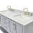 Alemanno Akwasi 73"Double Bathroom Vanity in Grey, with 0.75" Italian Carrara Marble Top, Rectangle Sink-565412217-570779684-570779687