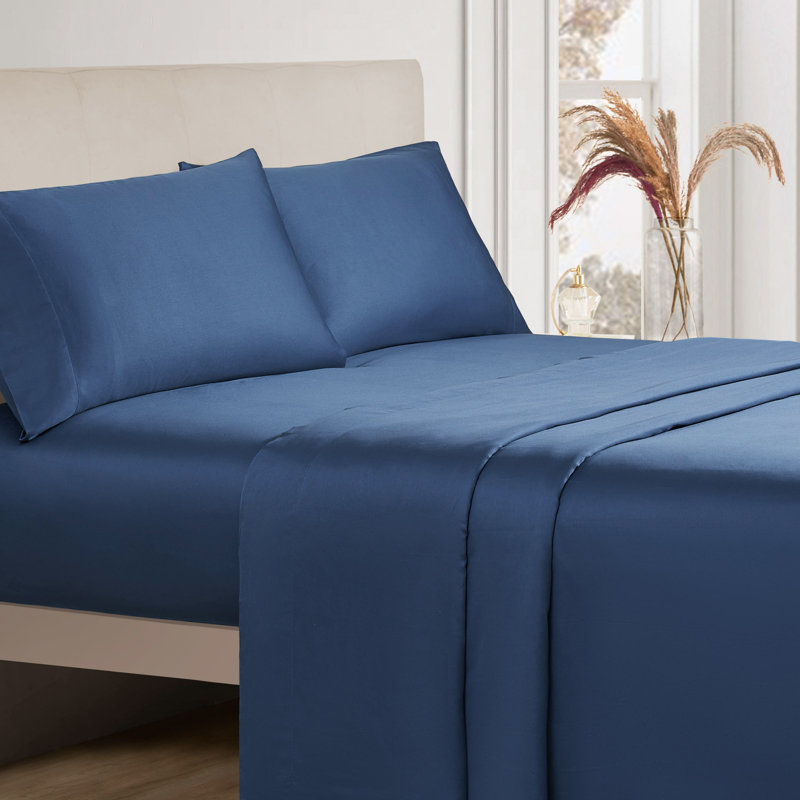 The Sheet Lab Cloud Embrace Sheet Sets, Queen Sheet Set with 2 Pillowcases, Navy