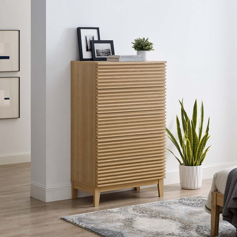Render 5-Drawer Dresser Chest In Oak