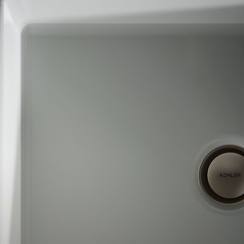Under-Mount Bathroom Sink, Ice Gray