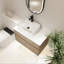 Meuble-lavabo mural 32 po avec tiroir à fermeture en douceur et lavabo en céramique-2006320138