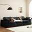 Canapé modulaire à assise profonde, canapé en mousse haute résilience avec revêtement en tissu éponge moelleux, coussins de dossier amovibles, livré compressé en boîte, canapé moderne et bas pour salon-630282845-630282847