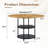 47.3-inch diameter modern splicing circular dining table - double-layer storage