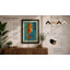 Seahorse in Blue Japandi - Framed Print-1429759904-1429759910