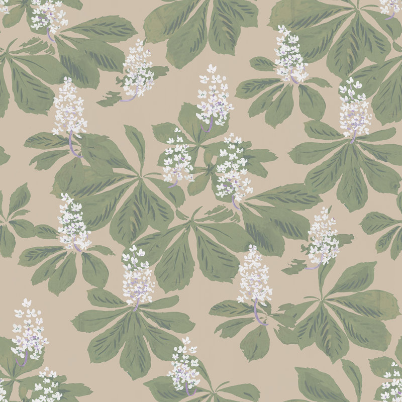 Paule Marrot Floral Wallpaper Double Roll, Tonal Browns