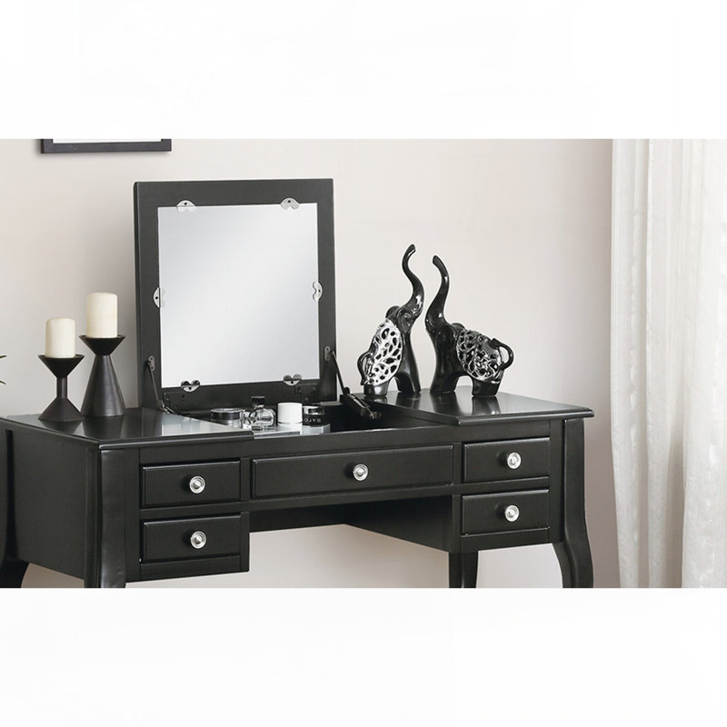 Ensemble de coiffeuse classique, Noir