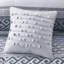 Édredon de luxe grand bleu marine 7 pièces - Motifs tissés avec édredon, taies décoratives, coussins décoratifs et jupe de lit-124264935-124264934