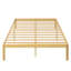 Cadre de lit plateforme robuste en bambou de 45,7 cm (18 pouces), structure en bois massif avec support à lattes métalliques, aucun sommier requis, silencieux-555299402-786276874