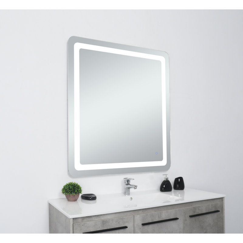 Miroir mural Juliane, Rectangle, 40 po x 36 po