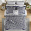 Ensemble d'édredon 12 pièces avec draps en coton bleu marine-125329448