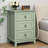 Modern 3-Drawer Wooden Nightstand-350354791
