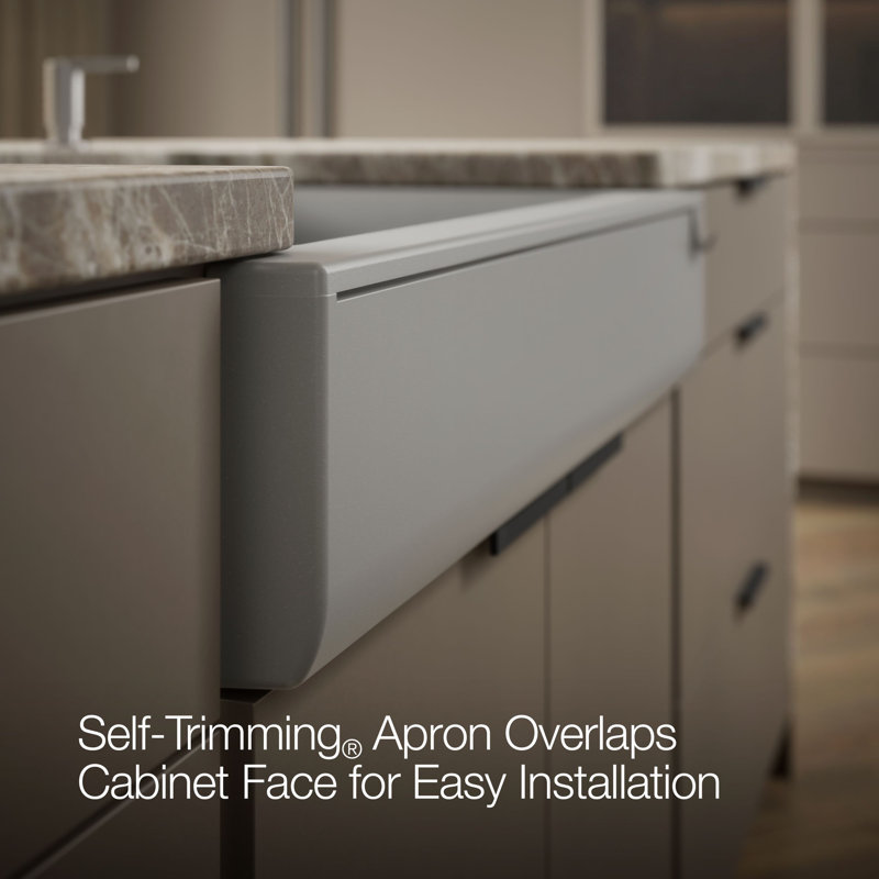CAIRN 1 BASIN 36-In SHORT APRN, Matte Gray