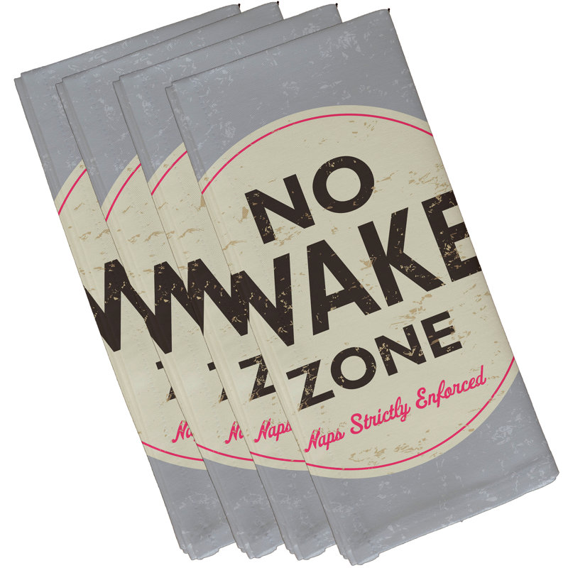 Ensemble de serviettes 4 pièces Cairo Nap Zone Word, L 18 po x L 18 po, gris