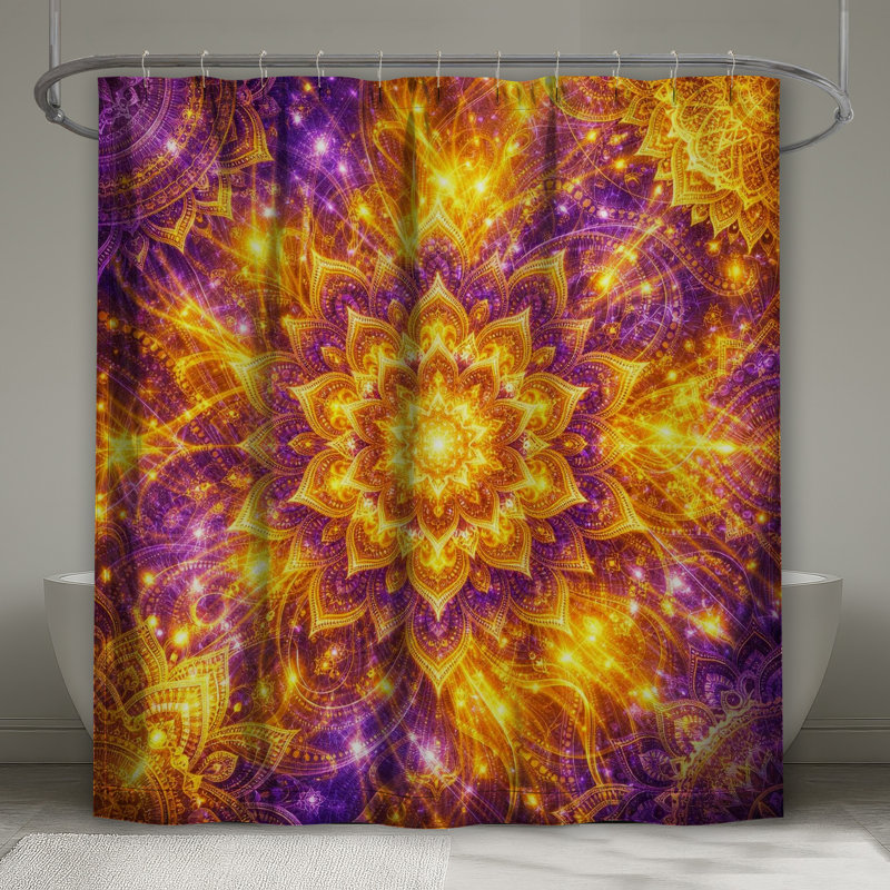 Rideaux de douche Golden Mandala, 70 po L x 84 po H